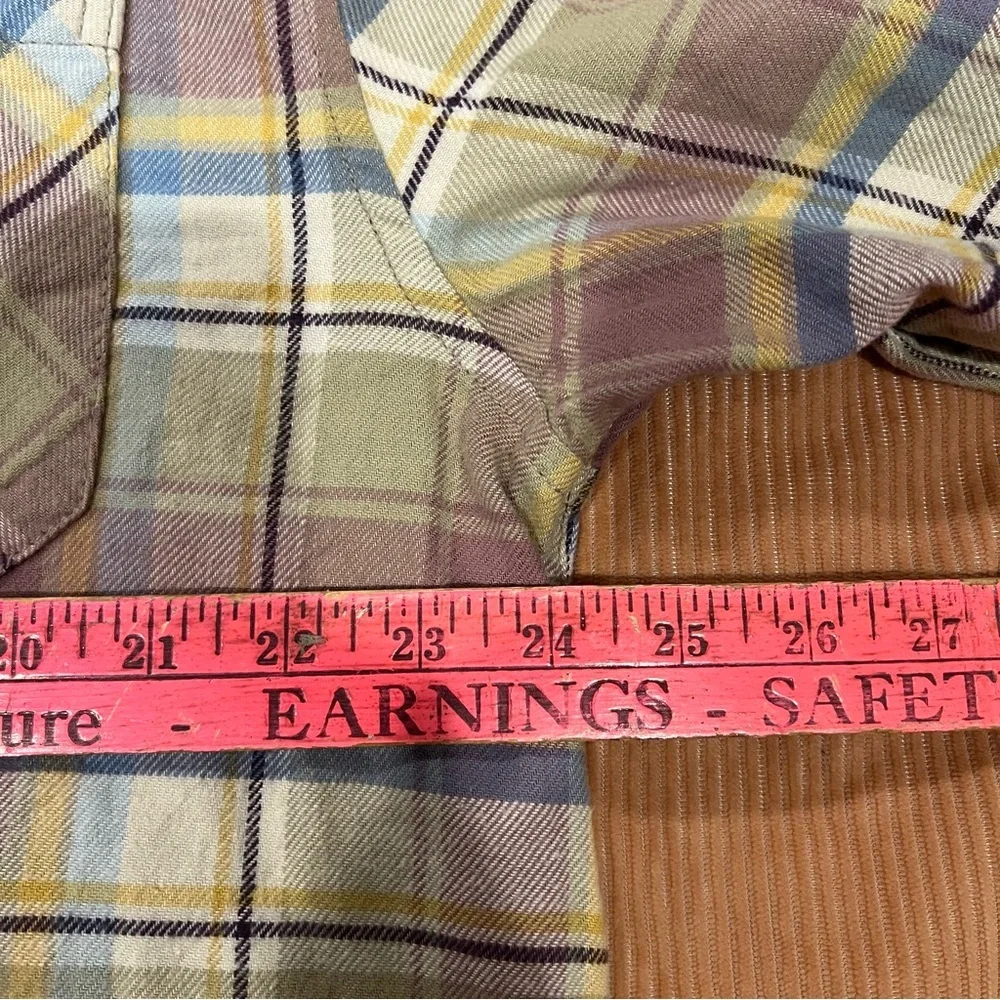 Quicksilver Men’s Ensign Classic Long Sleeve Flannel Plaid Shirt Button Size XXL - Picture 7 of 8